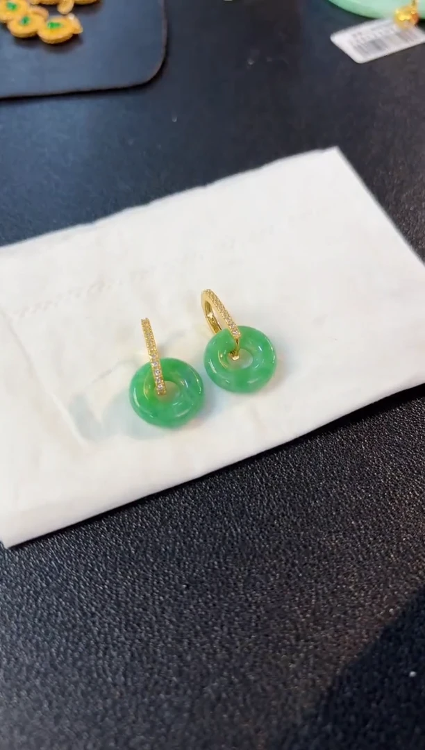 【闪购商品】翡翠耳饰未镶嵌4含小耳包/支持复检一对