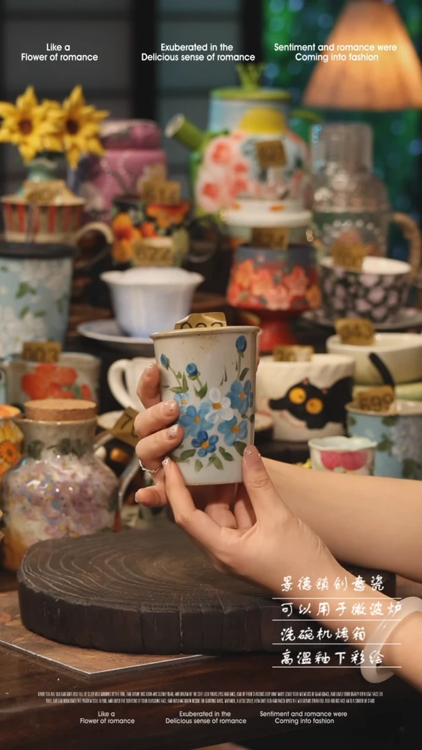 陶瓷景德镇高温釉下彩手工手绘款式