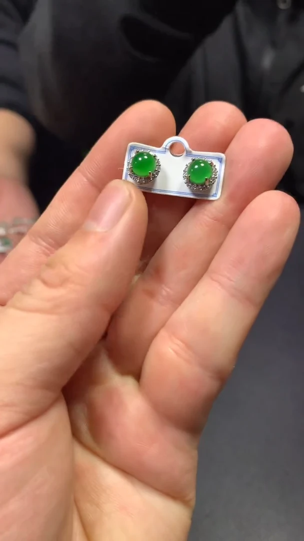 【闪购商品】翡翠耳饰未镶嵌0698921646/多样性发一