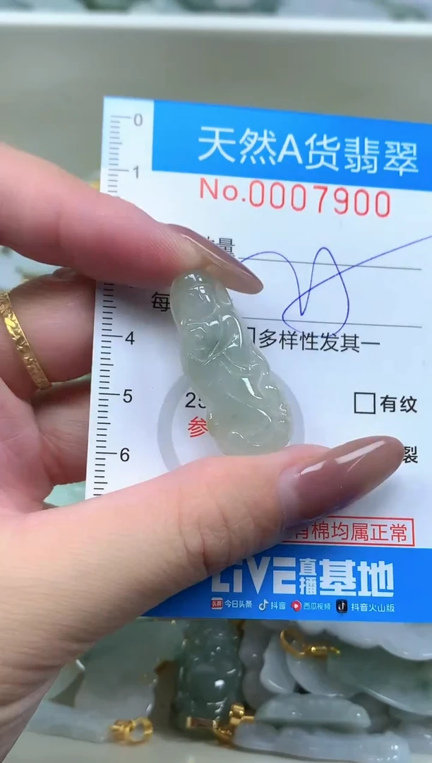 颈饰未镶嵌翡翠净货挂件-7900