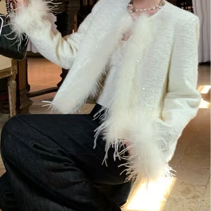 【大眼睛】小香风拼接短款小外套羽绒服轻奢外套