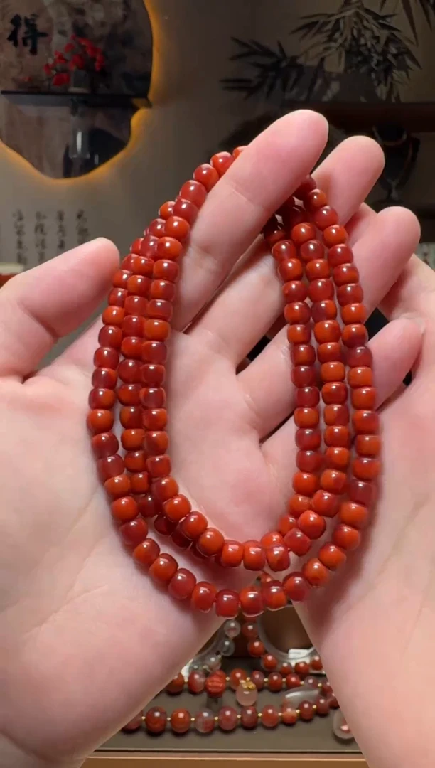 未镶嵌原矿无优化无注胶手链南红玛瑙冷****8一条约6mm