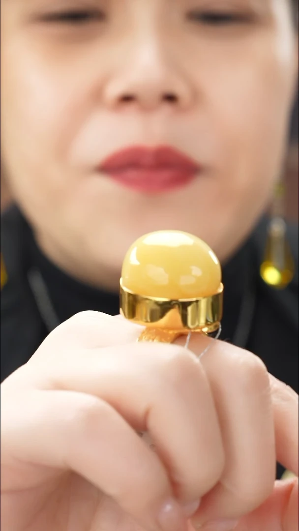 琥珀吊坠(不含链)未镶嵌特色蜜蜡戒指