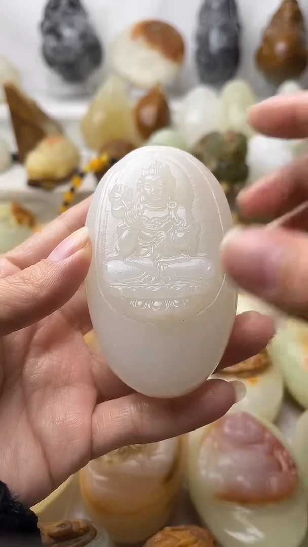 石材古青石棉纹正常不退换大势至菩萨