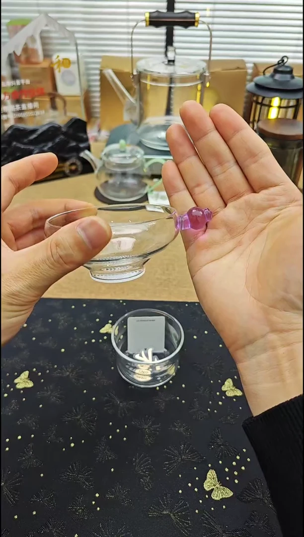 【闪购商品】禾器奉珠茶漏浅紫色金标