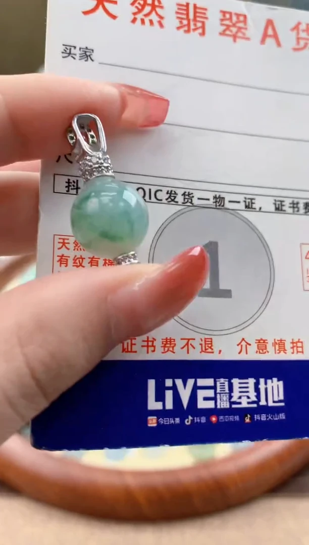 颈饰未镶嵌翡翠 天然A货翡翠挂件