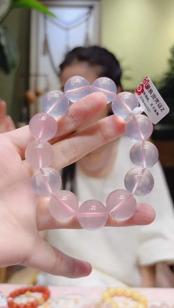 水晶手串未镶嵌粉水晶手串Z