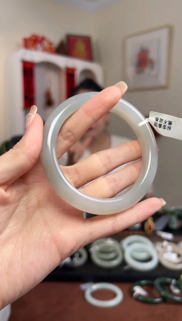 【闪购商品】和田玉S16-未镶嵌烟紫手镯59mm 结构一般11.5*10