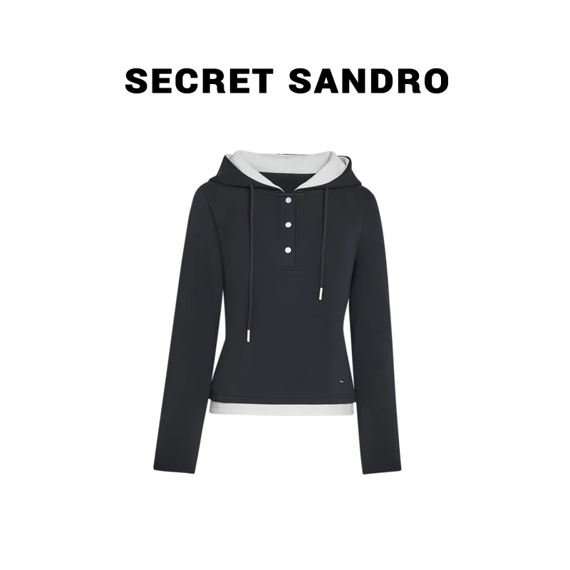 【撞色帽衫】【多娜&Secret Sandro粉丝专享】卫衣 W25285011N