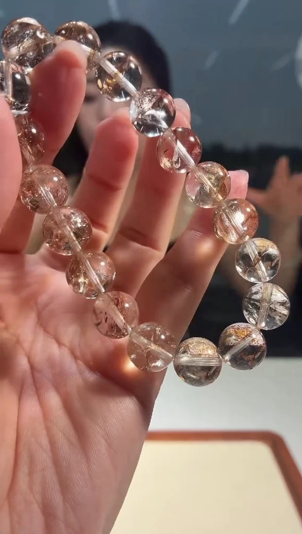水晶手链未镶嵌12m金箔锦鲤胶花手链多样性发其一