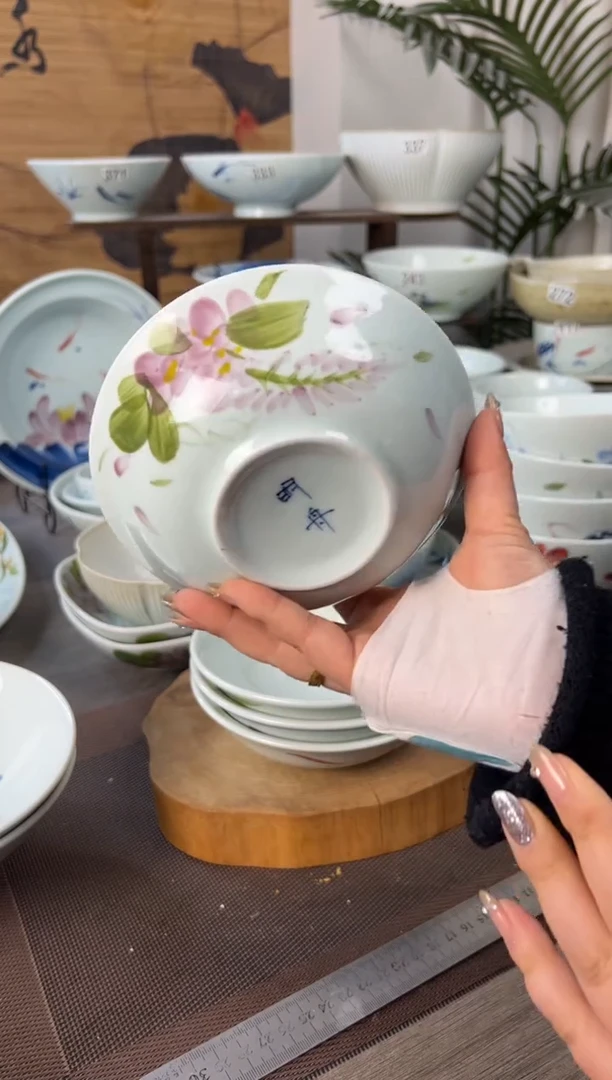 明舟中暇手绘6寸正德碗（单只装随机图案）