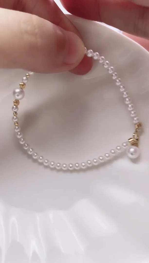 18K金镶嵌手链淡水珍珠淡水珍珠手链
