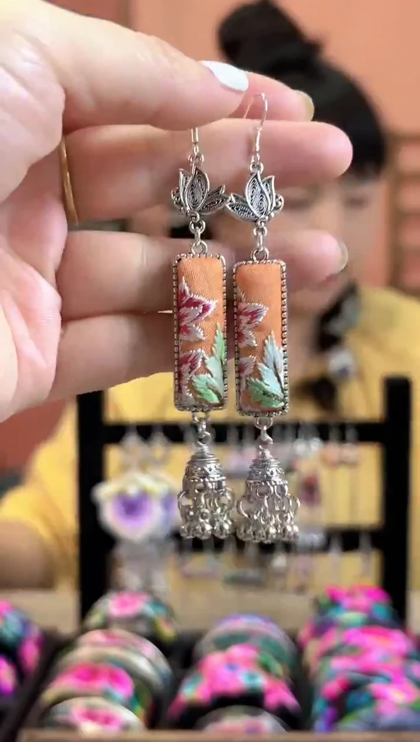 织绣艺枝独绣民族风手工饰品19