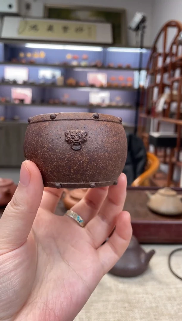 【闪购商品】紫砂茶壶特高温 岩中泥 六拼战鼓杯