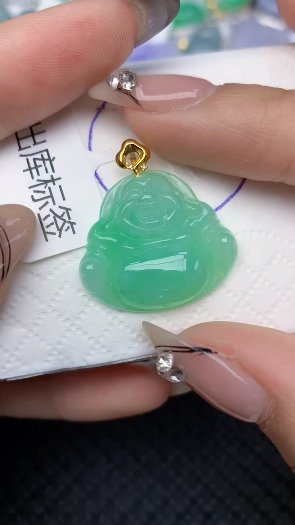 颈饰未镶嵌翡翠天然缅甸翡翠a货百元以上9元证书费自理