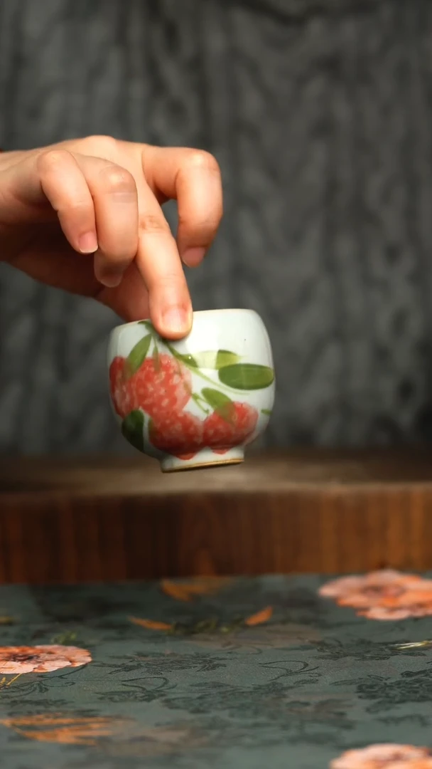 杯釉下彩手工手绘同款陶器
