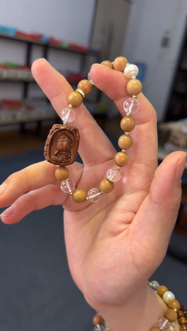 未镶嵌手链水晶 8mm老山檀白水单圈