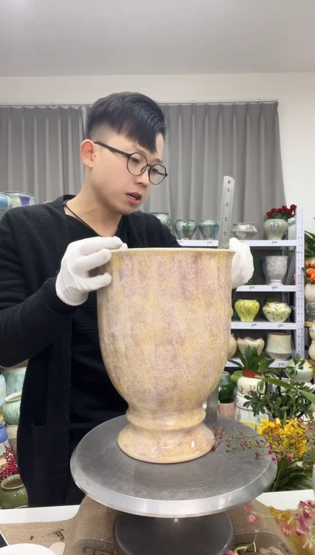 12.25陶瓷花盆直播链接高.  29    口20