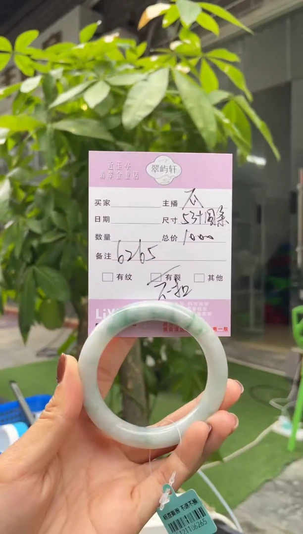 未镶嵌手镯翡翠G 53圆条 6265