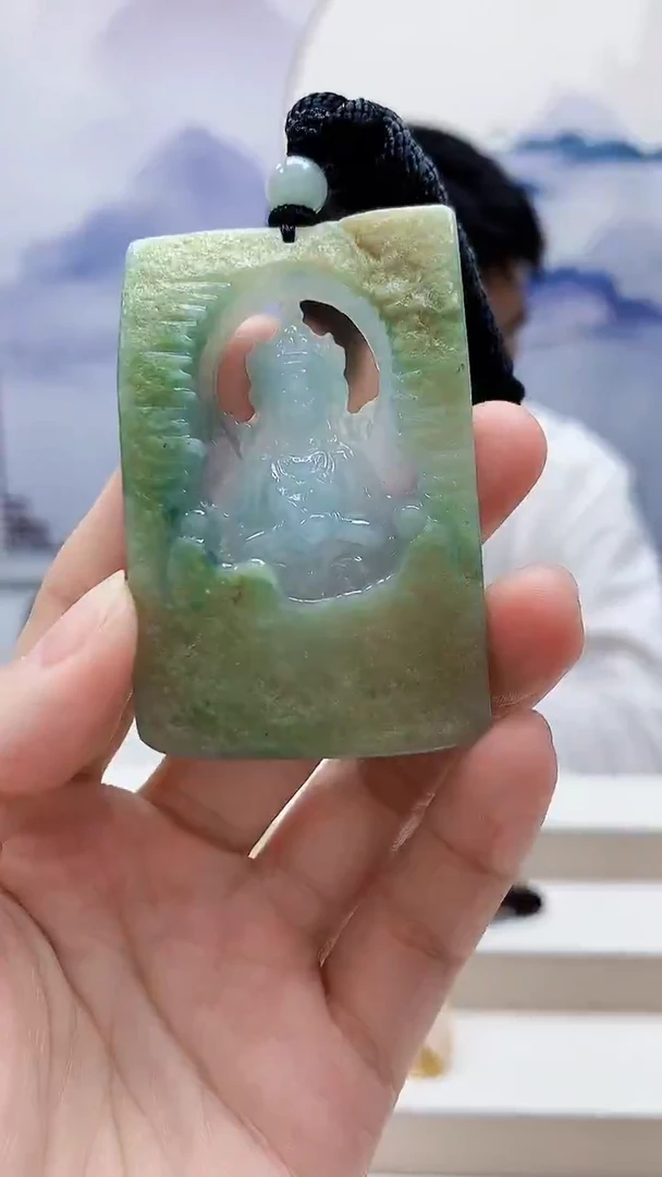 未镶嵌定制翡翠5028lr-毛货挂件1