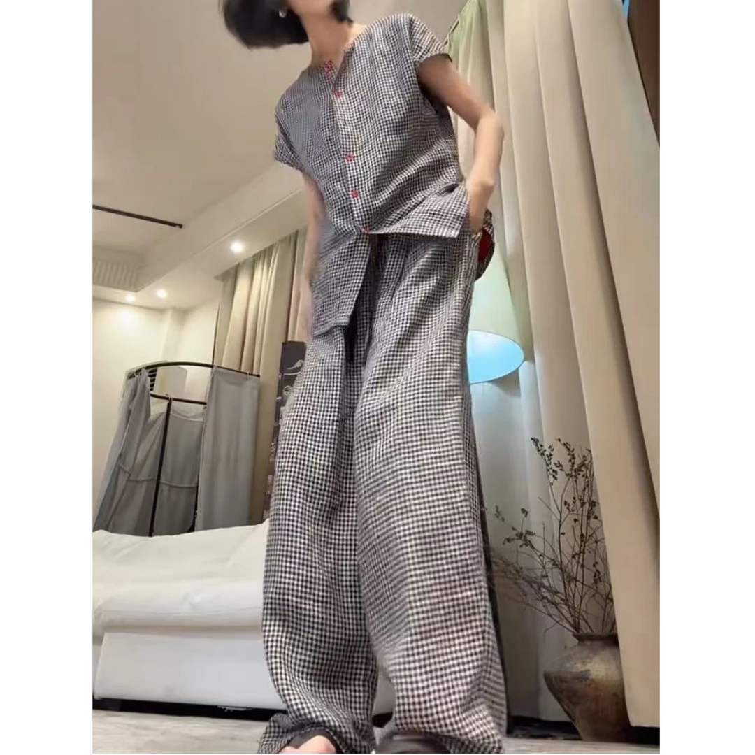 【现货】格林童话亚麻套装11（衣长68-74裤长106-108胸围104-116）