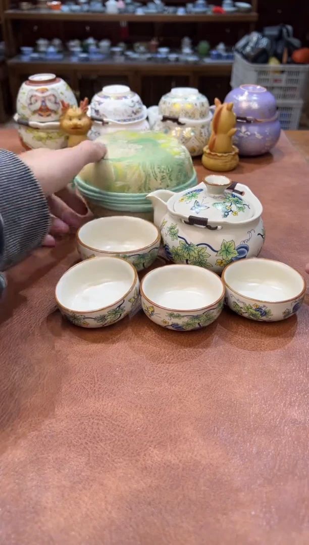 真的很便宜会开片的旅行茶具4