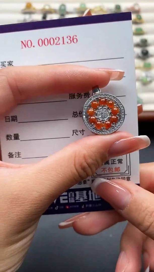 银S925镶嵌戒指翡翠22222222+10