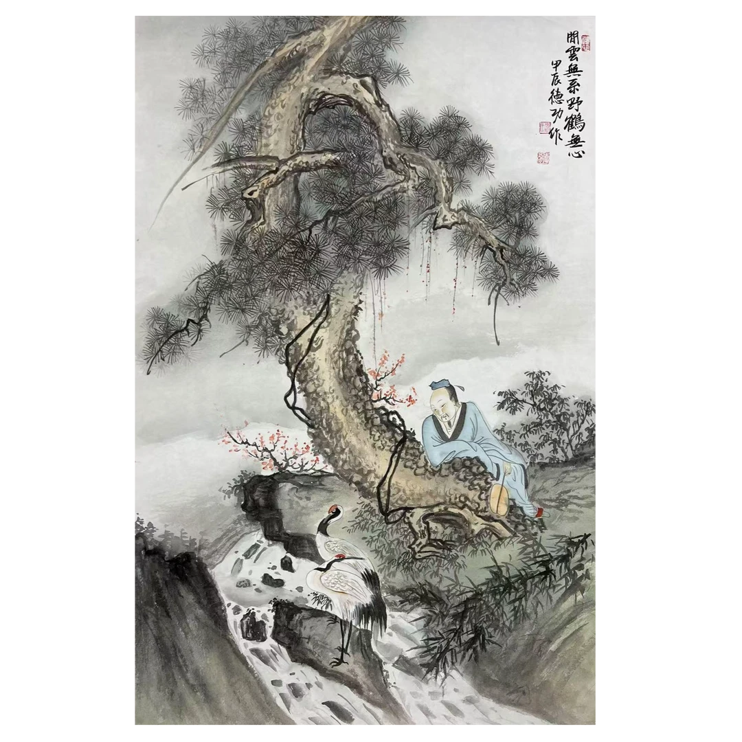 德功老师古意山水国画作品