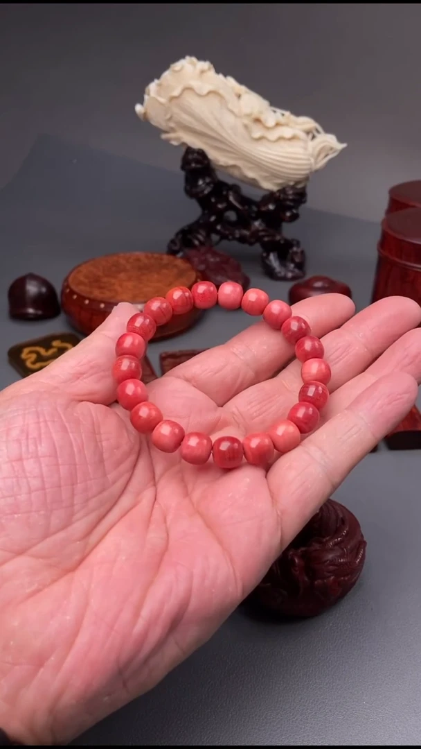 木质粉象木精工老型9x10mm手串