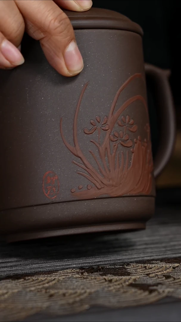 【闪购商品】紫砂茶杯老杯兰花杯@@GB00863