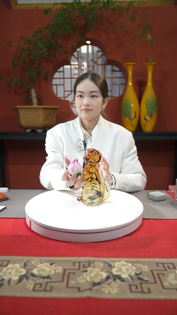 【闪购商品】琉璃手工艺品金猴