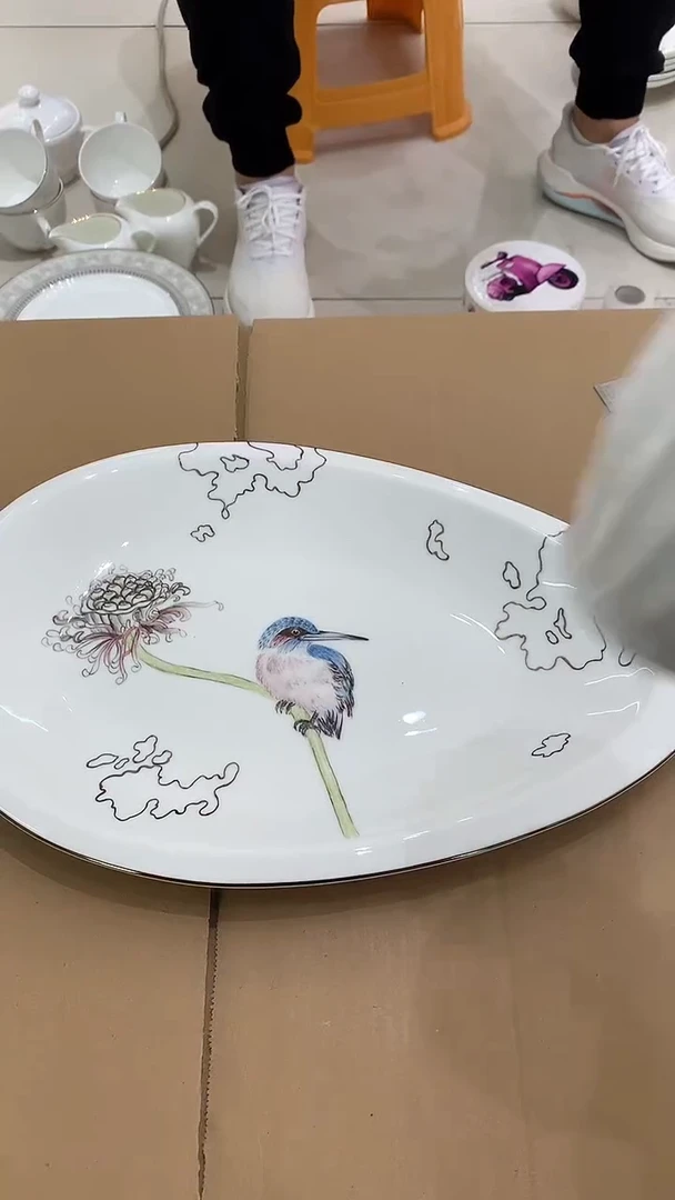 隆达骨瓷 福利 手绘茶盘