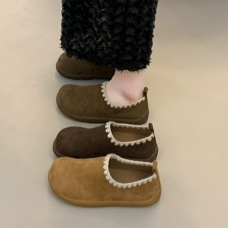 平底全包勃肯鞋女秋冬新款一脚蹬勃肯豆豆鞋1016