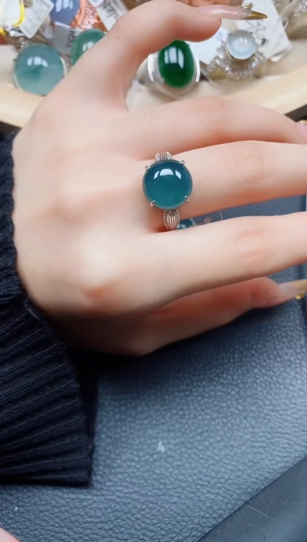 【闪购商品】翡翠戒指银S925镶嵌翡翠