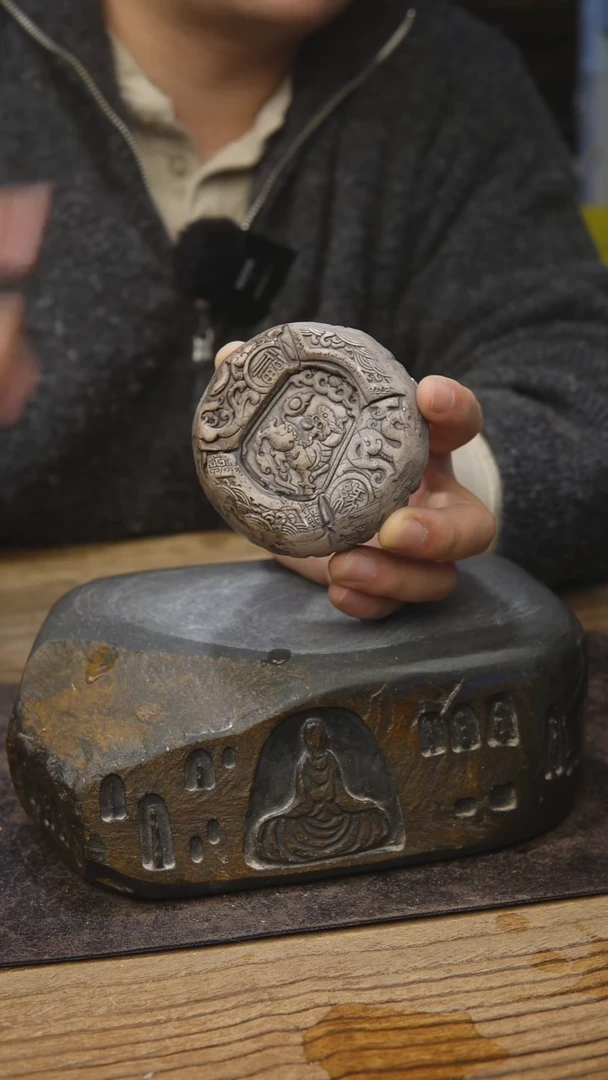 甘石陶艺麻线鼓款376