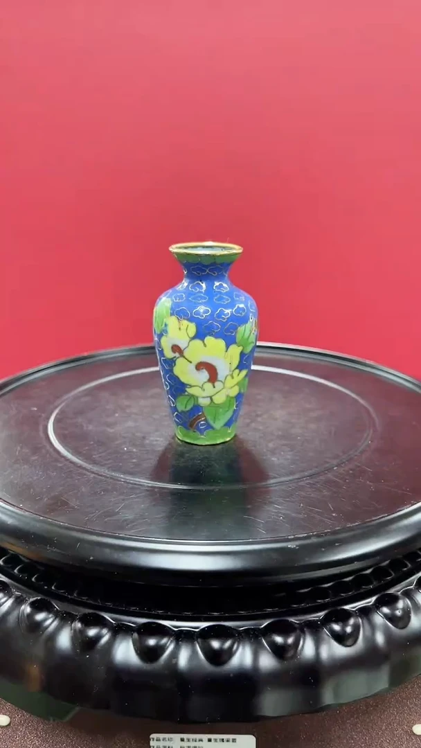 【闪购商品】非遗 景泰蓝小赏瓶 湖蓝仕女瓶