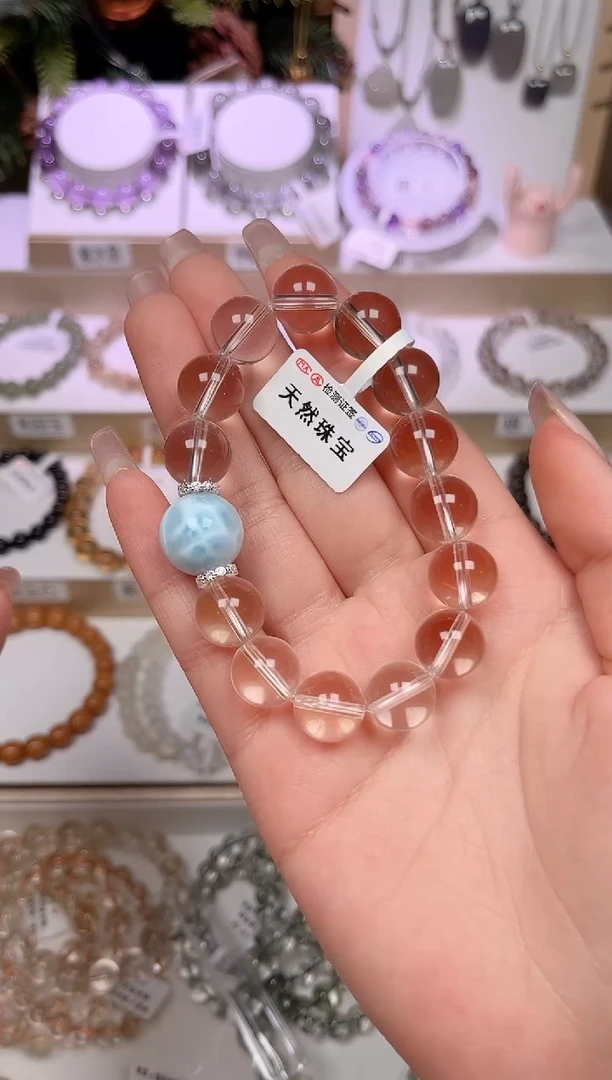 【闪购商品】水晶手串未镶嵌白水海纹石