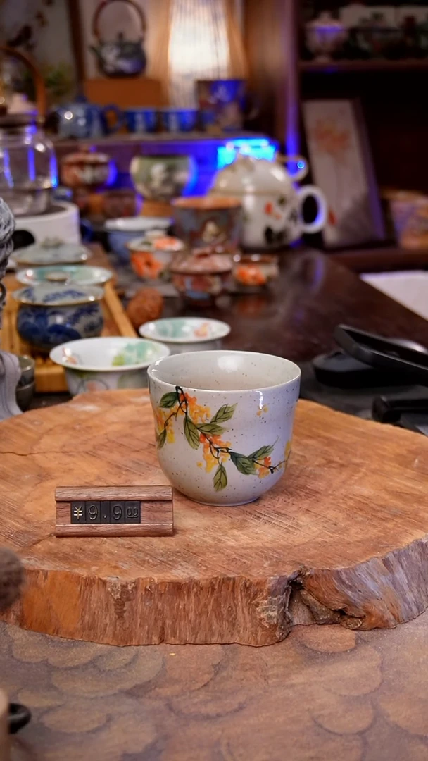 摆件桂花景德镇手工手绘