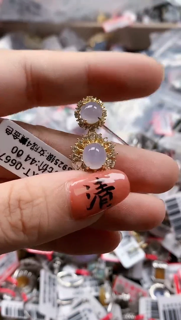 银S925镶嵌戒指翡翠天然A货缅甸翡翠