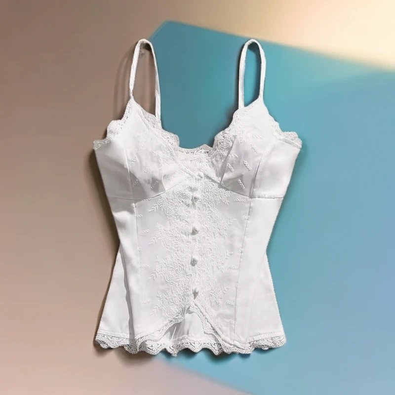 外穿内搭新中式吊带背心女打底修身夏季新款国风薄款上衣蕾丝2025