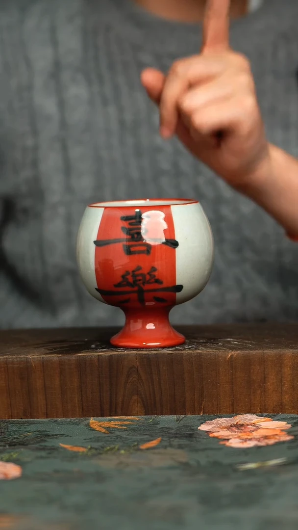 杯釉下彩手工手绘同款陶器