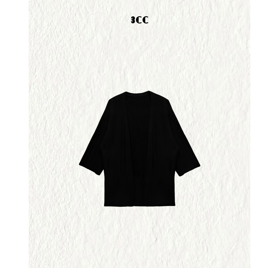 3CC【法式优雅】设计感经典法式镂空开衫垂感廓形针织衫89039