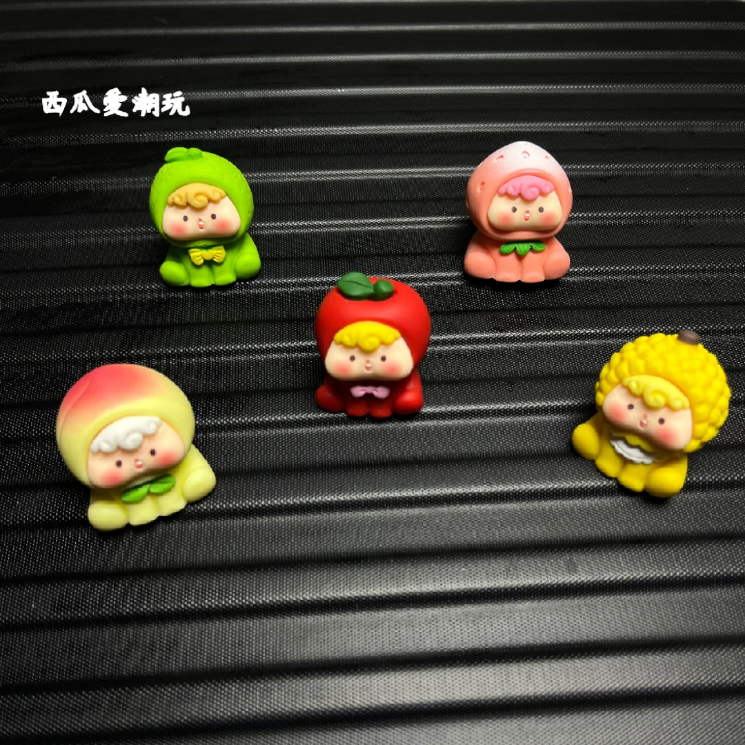 新款 【卷毛水果崽崽】磨砂款手感润网红可爱治愈diy创意家用摆件