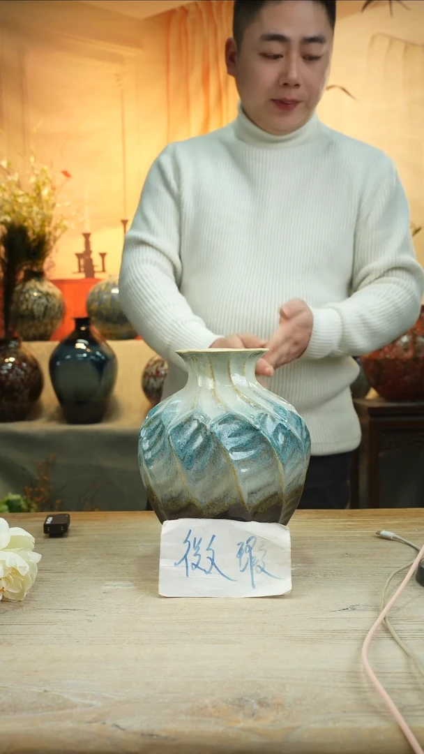 高25口10高温陶瓷花瓶花器