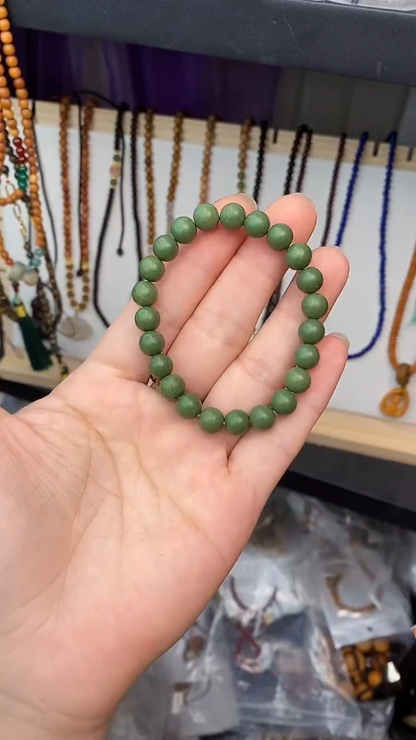 泥塑清神8mm素珠单圈