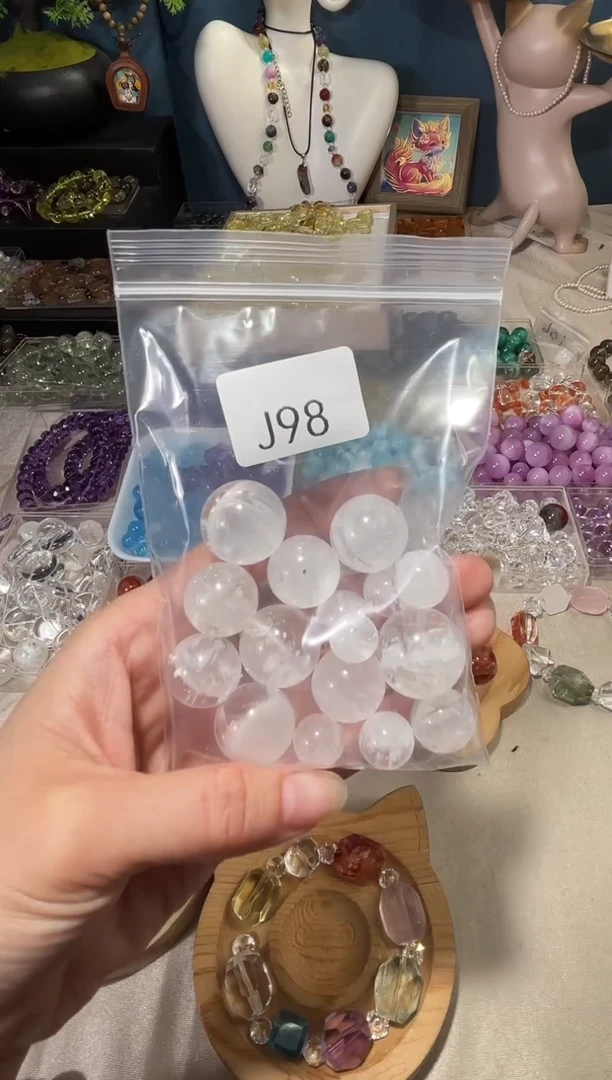 水晶手串未镶嵌H**RJ98喜马拉雅大单珠共16颗拍27