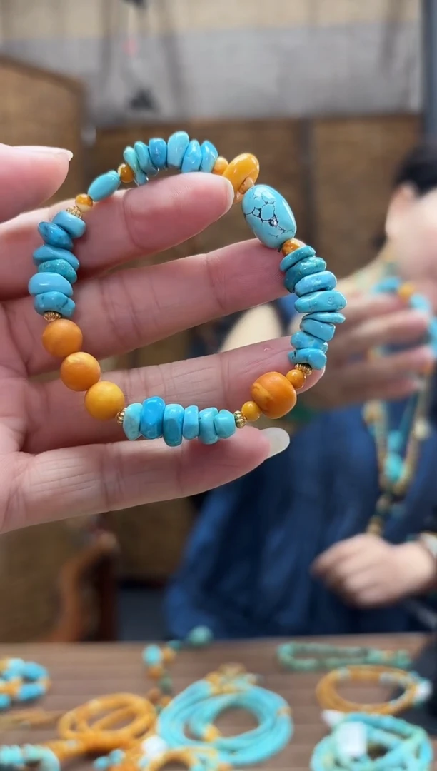 未镶嵌绿松石珠宝奇石手串