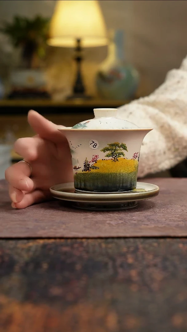 杯景德镇陶瓷杯碗柴烧多人