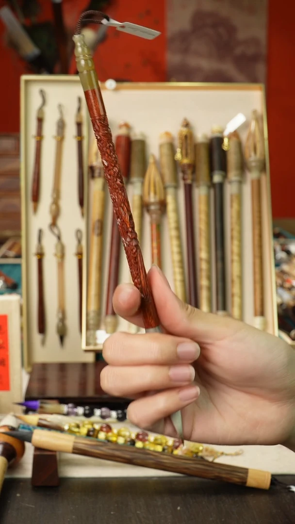 孤品高货毛笔链接 清水试笔 蘸墨不退