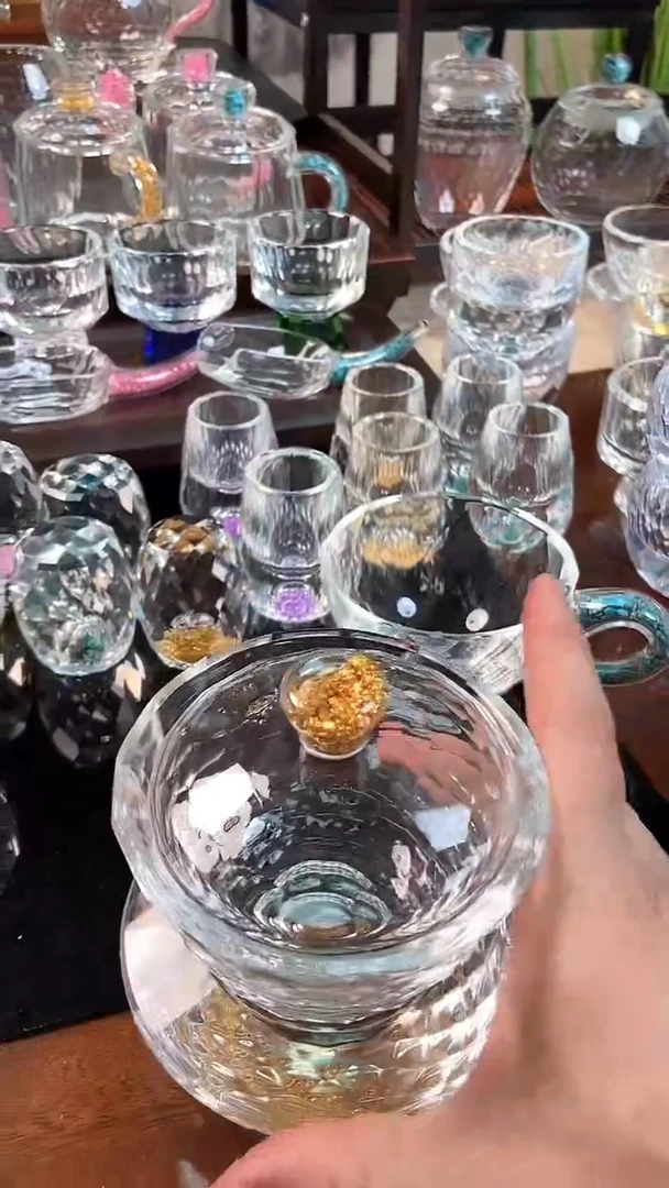 【闪购商品】玺宴新款水晶盖碗金箔